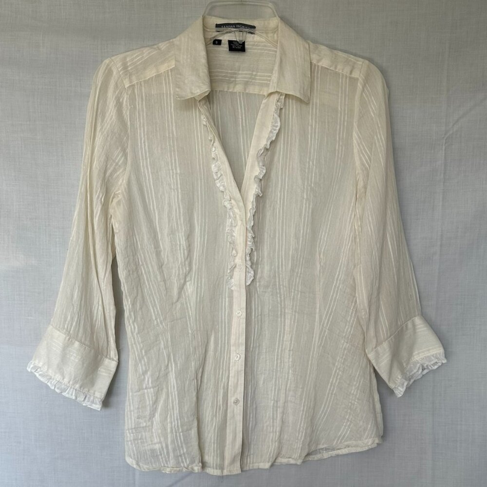 Sandra Ingrish Cotton/Silk Blouse, size: S